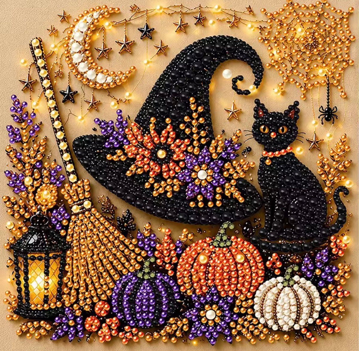 Halloween Pearl Art DIY Kit – 6 Spooky Designs