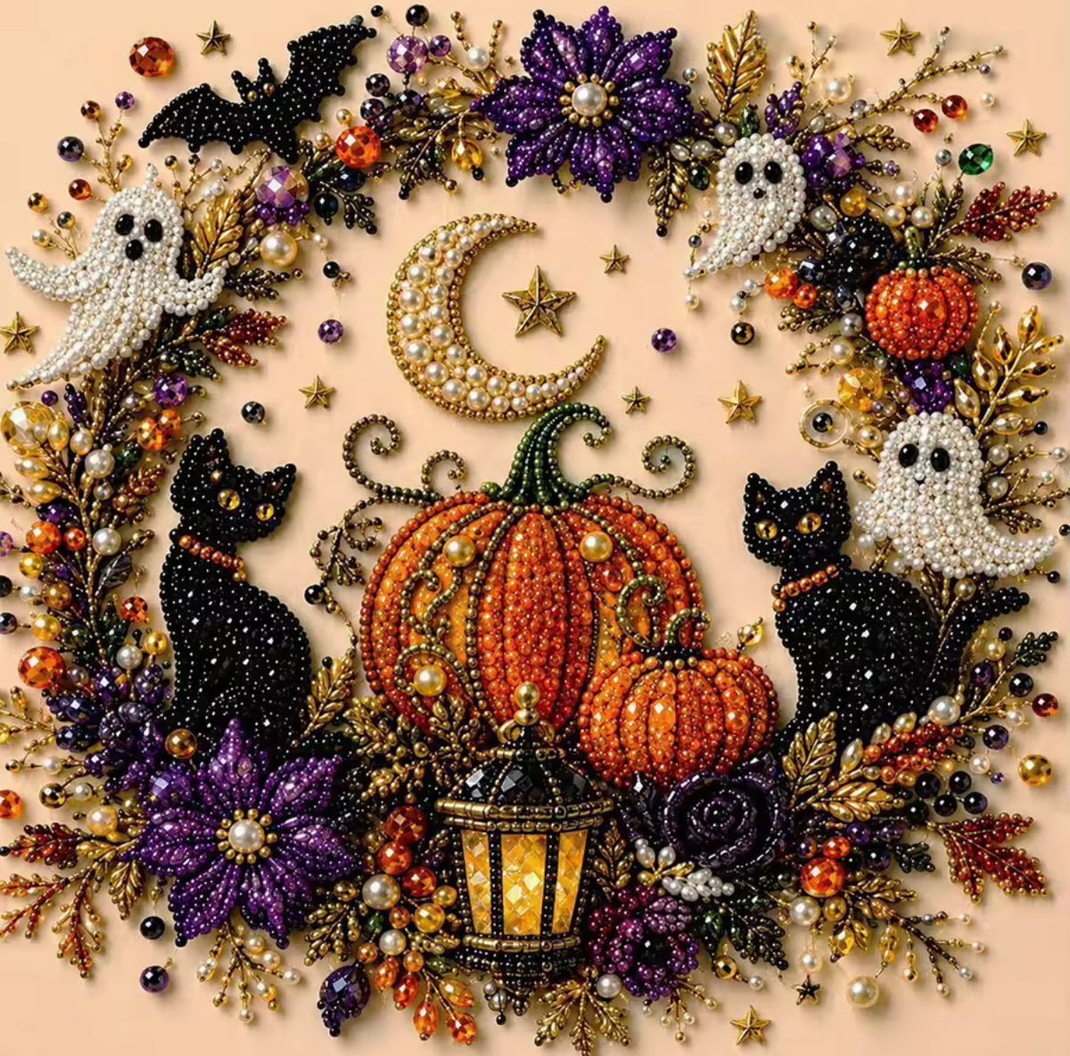 Halloween Pearl Art DIY Kit – 6 Spooky Designs